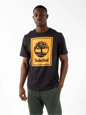 Timberland Square Stack Logo Crew Neck T-Shirt  - Mens Medium
